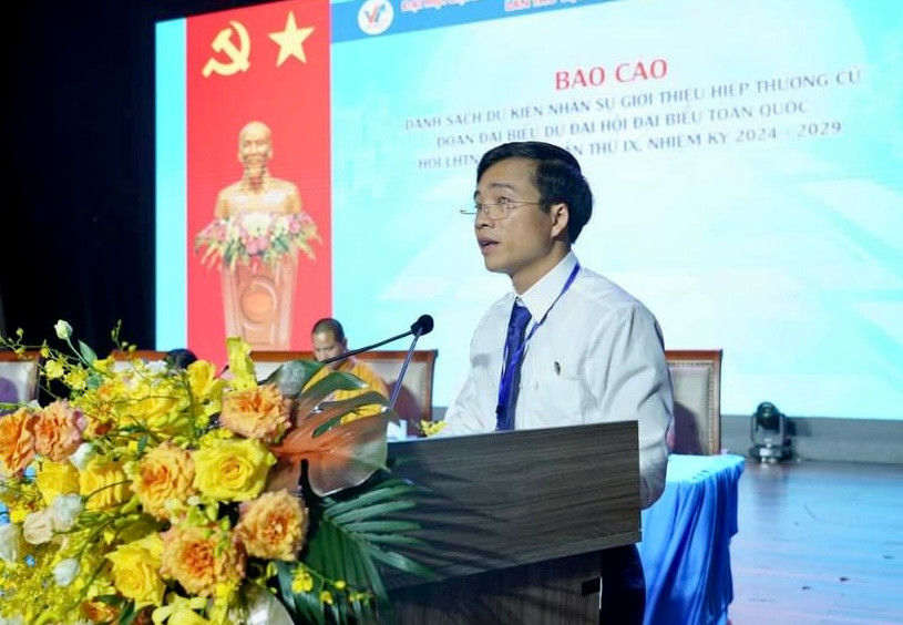 Anh Nguyễn Trung Kiên phát biểu khai mạc đại hội. Ảnh: TĐVP Anh Nguyễn Trung Kiên phát biểu khai mạc đại hội. Ảnh: TĐVP