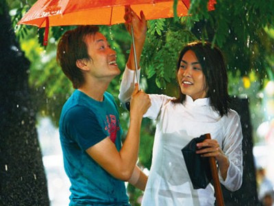 Cặp đôi Lương Mạnh Hải và Tăng Thanh Hà trong phim "Bỗng dưng muốn khóc".