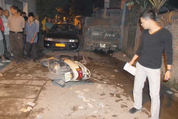 Hiện trường vụ tai nạn. Ảnh: Đ.H Hiện trường vụ tai nạn