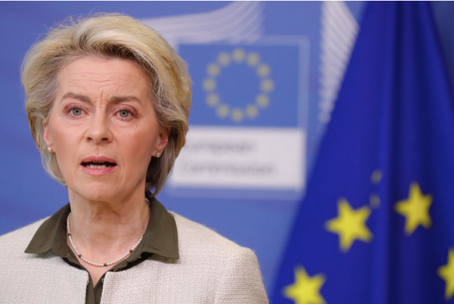 Chủ tịch Uỷ ban châu Âu Ursula von der Leyen khẳng định EU muốn Ukraine tham gia khối. (Ảnh: CNN) Chủ tịch Uỷ ban châu Âu Ursula von der Leyen khẳng định EU muốn Ukraine tham gia khối. (Ảnh: CNN)