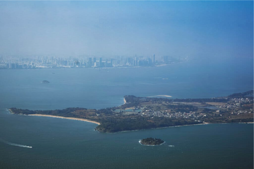 Khu vực giữa TP Hạ Môn của Trung Quốc đại lục và đảo Kinmen của Đài Loan. (Ảnh: Getty)