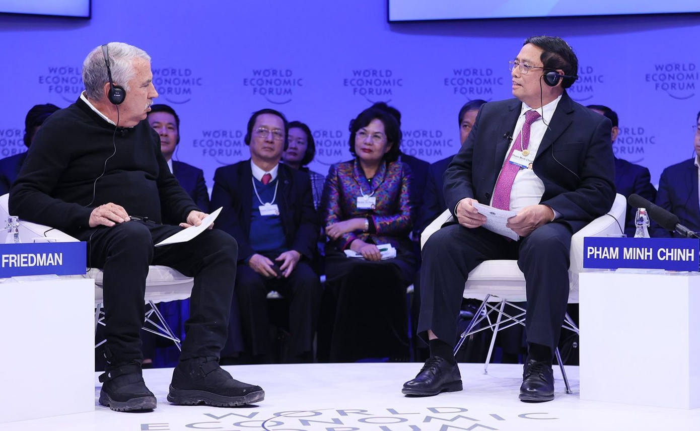 Thủ tướng tại cuộc đối thoại. (Ảnh: Dương Giang)