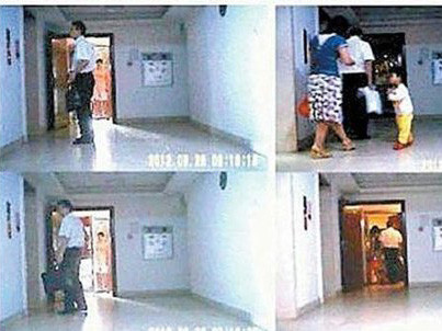 Ảnh cắt từ clip tố ông phó bí thư thành phố Trạm Giang có người tình và con rơi