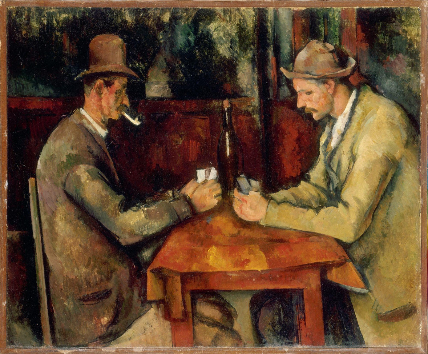Bức The Card Players của Cézanne. Ảnh: Twitter.