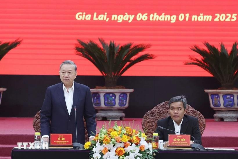 Tổng Bí thư Tô Lâm phát biểu. (Ảnh: Thống Nhất/TTXVN) Tổng Bí thư Tô Lâm phát biểu. (Ảnh: Thống Nhất/TTXVN)