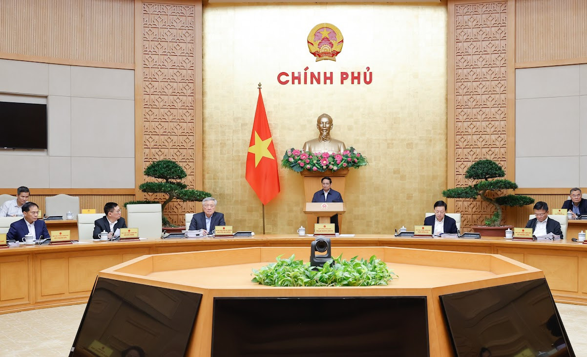 Thủ tướng Phạm Minh Chính chủ trì một phiên họp của Chính phủ về công tác xây dựng pháp luật - Ảnh: VGP/Nhật Bắc Thủ tướng Phạm Minh Chính chủ trì một phiên họp của Chính phủ về công tác xây dựng pháp luật - Ảnh: VGP/Nhật Bắc