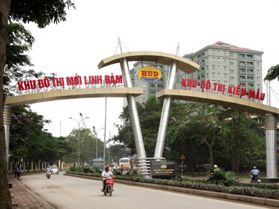 Lối vào khu đô thị Linh Đàm . Lối vào khu đô thị Linh Đàm