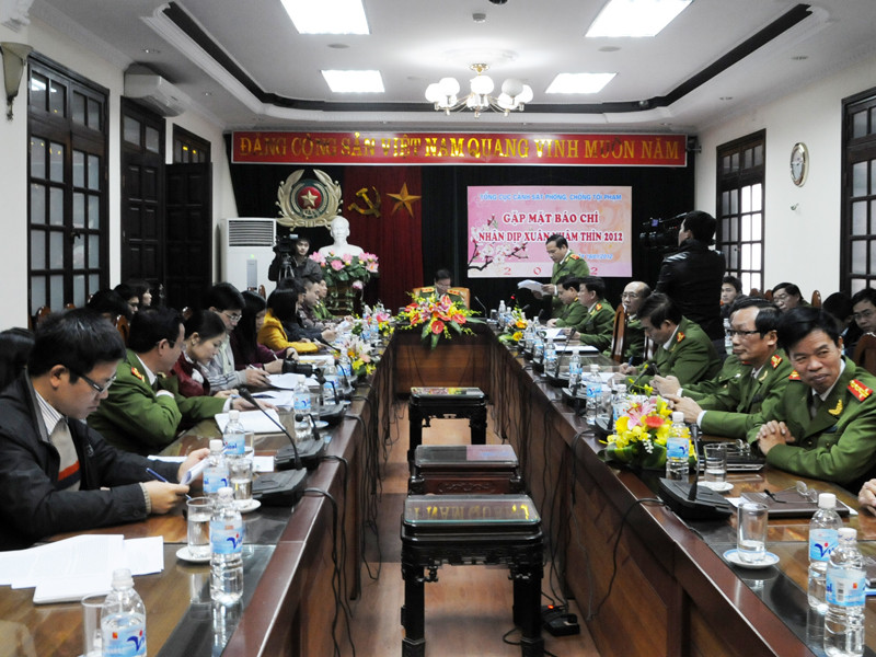 Hội trường buổi họp tổng kết cuối năm của Tổng cục Cảnh sát phòng, chống tội phạm. Ảnh: Tuấn nguyễn. Hội trường buổi họp tổng kết cuối năm của Tổng cục Cảnh sát phòng, chống tội phạm. Ảnh: Tuấn nguyễn