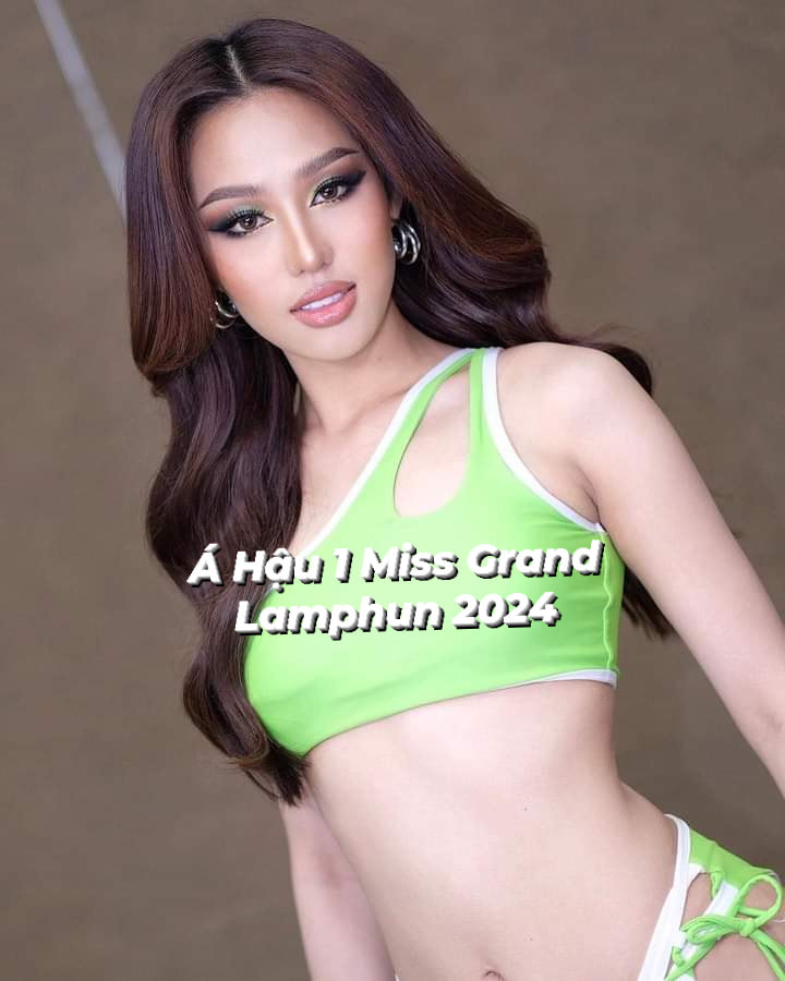 Miss Grand Lamphun 2024 Chutiya Chiarakul (trái) bị tước danh hiệu. Á hậu 1 Rattanarapee Thamjaikul (phải) được cử đi thay thế.