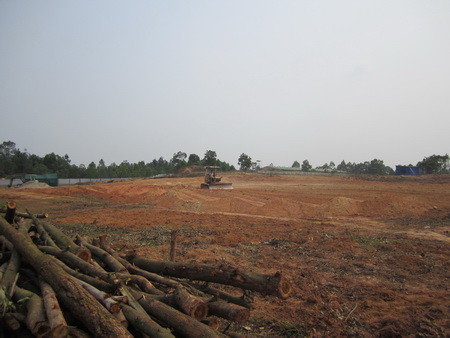 Khu đất sau khi giải phóng mặt bằng