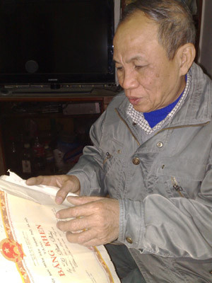 Ông Lê Đình Đảng ngày nay . Ảnh: P.G Ông Lê Đình Đảng ngày nay