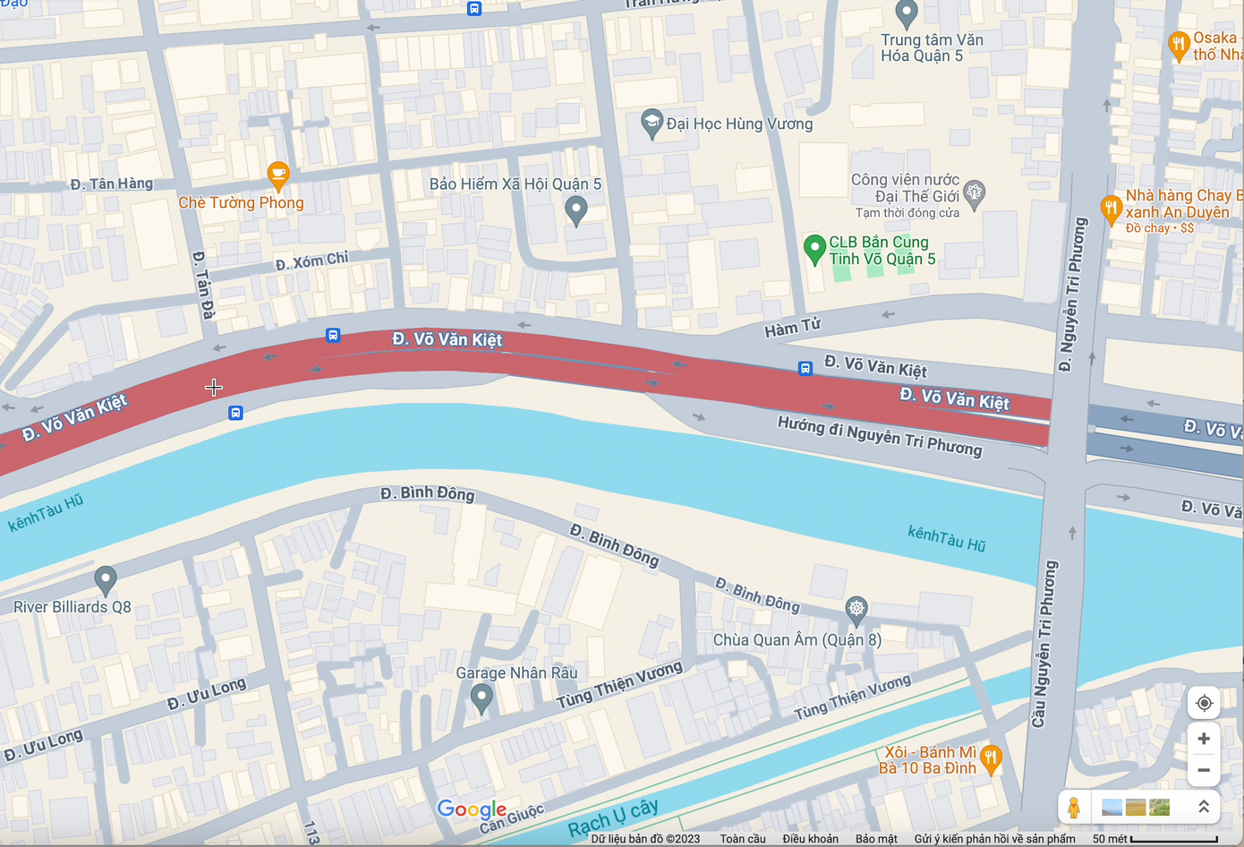 Đường Võ Văn Kiệt (đoạn từ đường Nguyễn Tri Phương đến đường Hải Thượng Lãn Ông, quận 5).