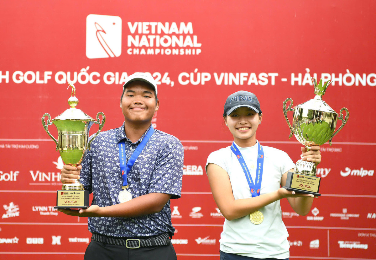 Nguyễn Đức Sơn và Lê Chúc An đăng quang nội dung nam và nữ Giải vô địch golf quốc gia 2024
