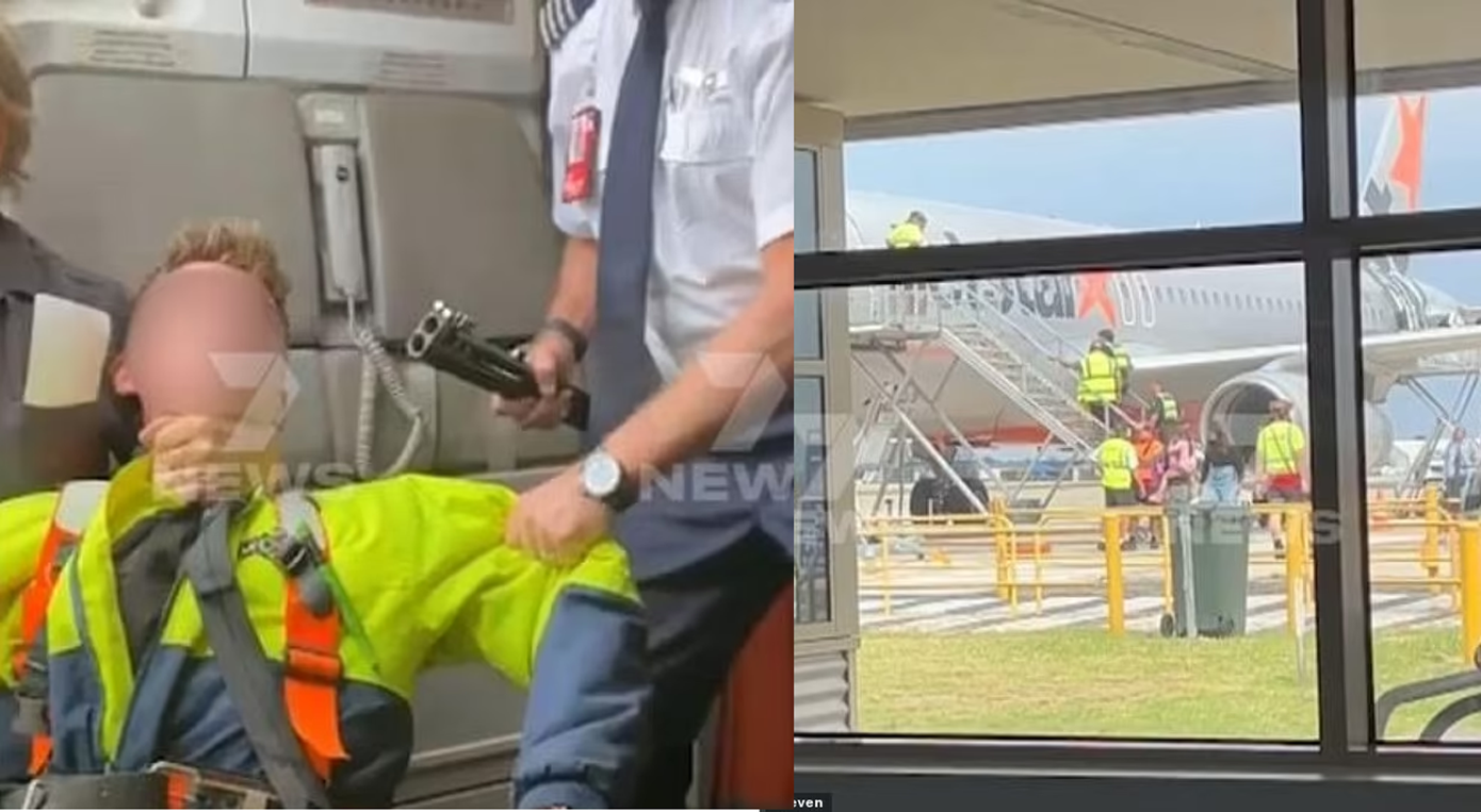 Thiếu niên 17 tuổi bị bắt giữ tại sân bay Avalon sau khi cố gắng lên máy bay Jetstar đến Sydney với một khẩu súng. Ảnh: Daily Mail. Thiếu niên 17 tuổi bị bắt giữ tại sân bay Avalon sau khi cố gắng lên máy bay Jetstar đến Sydney với một khẩu súng. Ảnh: Daily Mail.