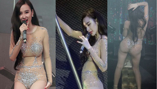 Phong cách ăn mặc phản cảm dẫn đến việc Phương Trinh bị cấm diễn