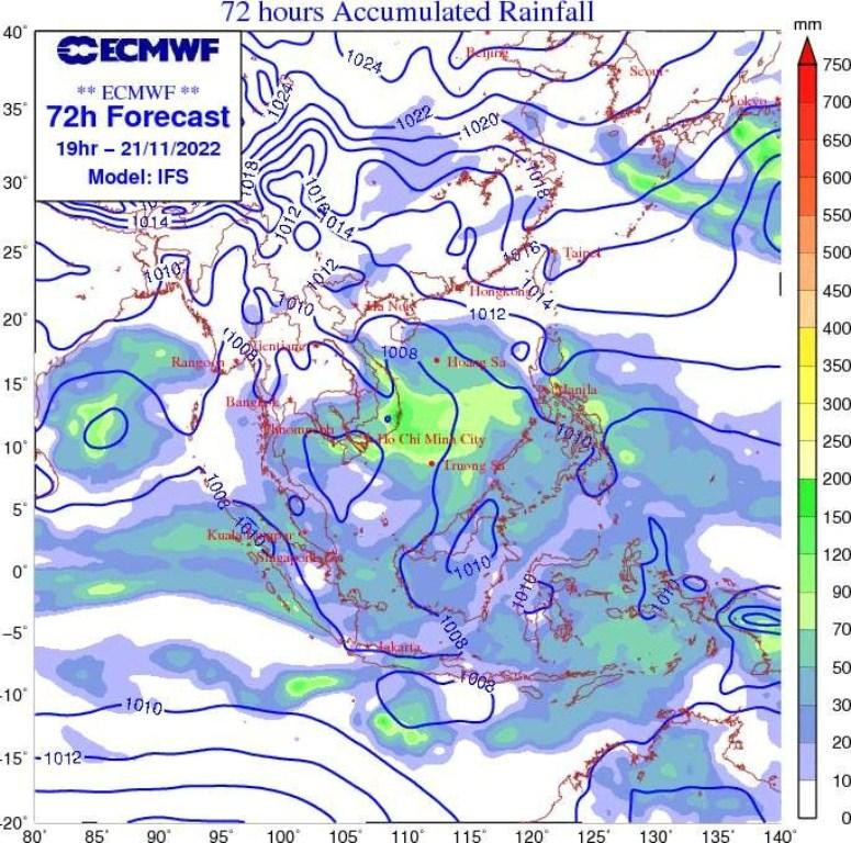 Bản đồ dự báo mưa khu vực TPHCM Bản đồ dự báo mưa khu vực TPHCM