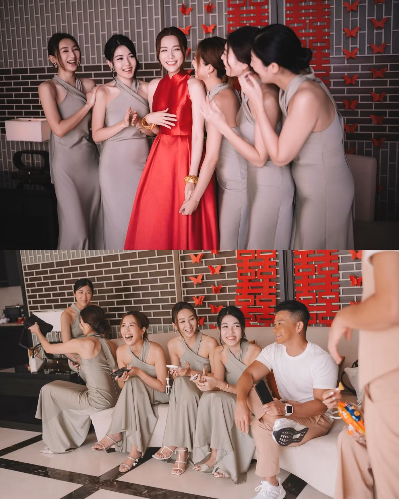 Thang Lạc Văn kém Mã Quốc Minh 13 tuổi, là con của tài tử Thang Trấn Tông (anh trai "Hổ tướng" TVB Thang Trấn Nghiệp). Cô tốt nghiệp ngành Tâm lý học ở University College London (Anh), từng góp mặt trong các phim của TVB như Mái ấm gia đình, Anh hùng thành trại, Bao Thanh Thiên tái khởi phong vân...