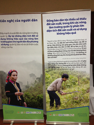 Người dân nói về hiện trạng sử dụng đất ở địa phương. Ảnh: Nguyễn Hoài. Người dân nói về hiện trạng sử dụng đất ở địa phương. Ảnh: Nguyễn Hoài