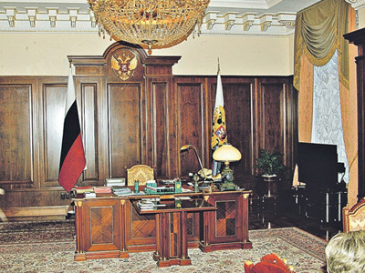 Phòng làm việc của TT Putin không có nhiều thay đổi