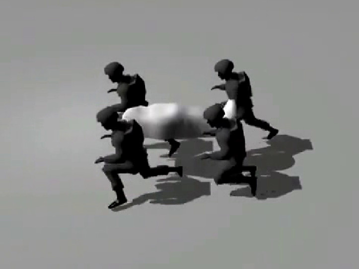 Hình mô phỏng lính Mỹ đưa xác Bin laden lên máy bay