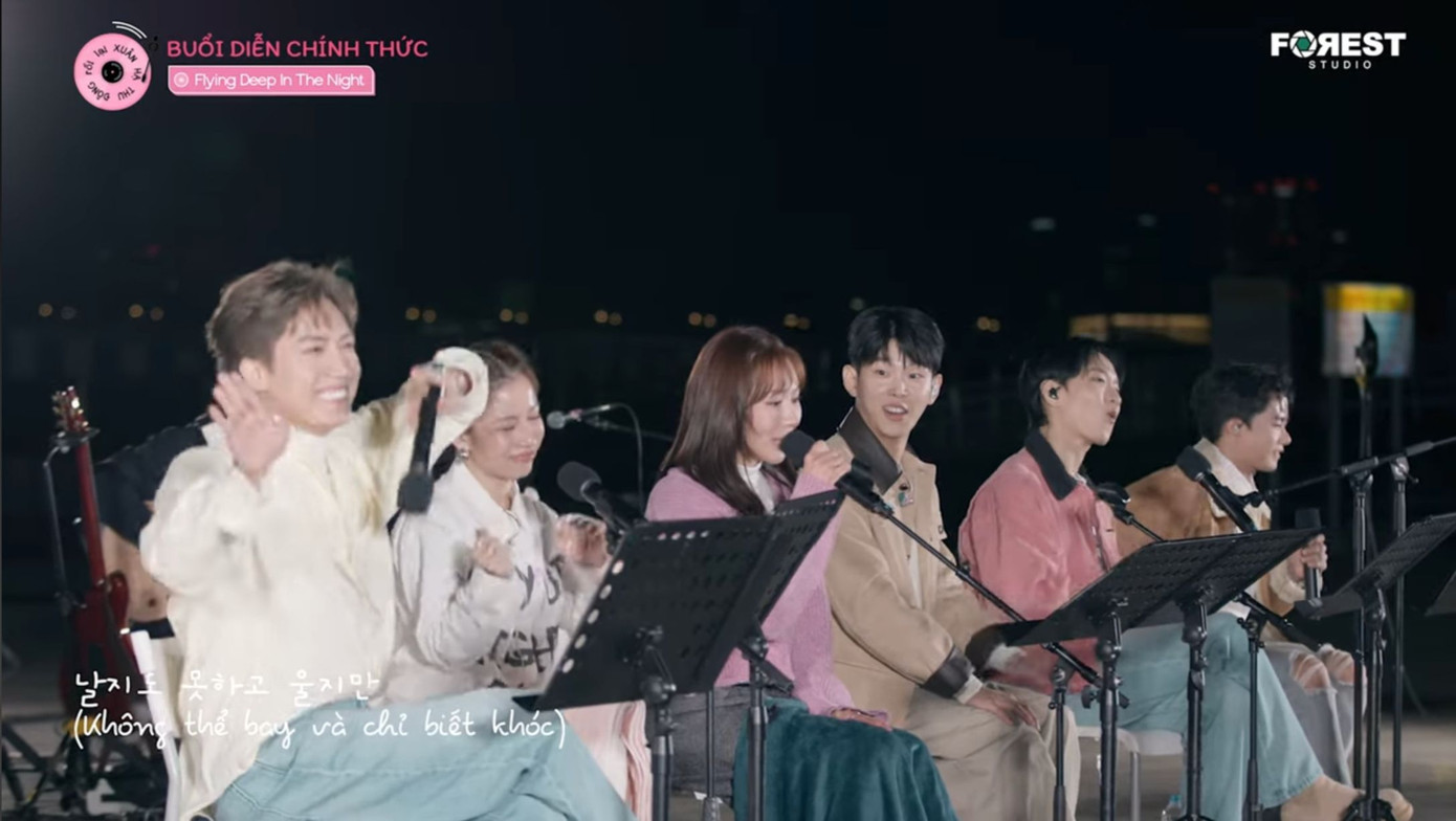 Biểu cảm bất ngờ của Paul Kim khi nghe Min hát tiếng Hàn.