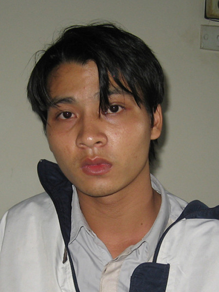 Nguyễn Văn Tiến tại cơ quan điều tra Ảnh: B.H