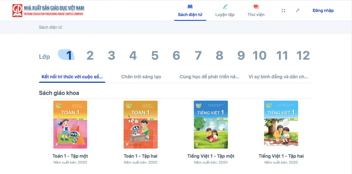 Trang web Hành trang số của NXB Giáo dục Việt Nam.