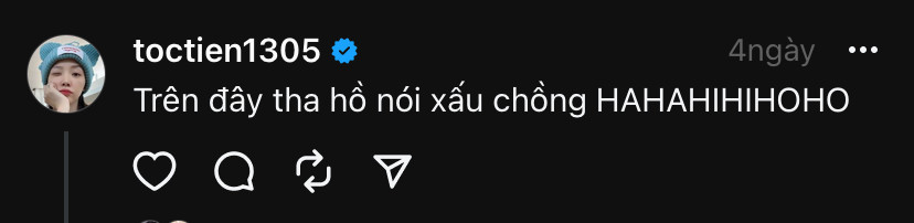 Công dụng mới của Threads đã được Tóc Tiên khám phá ra. Công dụng mới của Threads đã được Tóc Tiên khám phá ra.