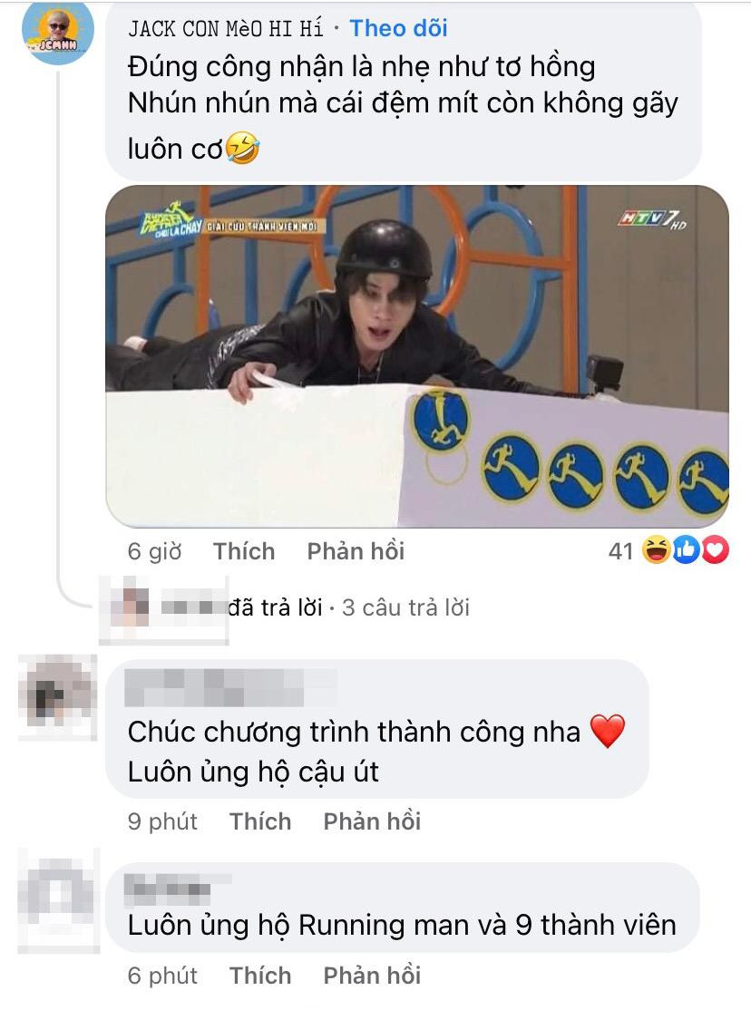 Loạt hành động yêu thương và ủng hộ của nhà Đóm dành cho Jack tại Running Man Việt Nam.