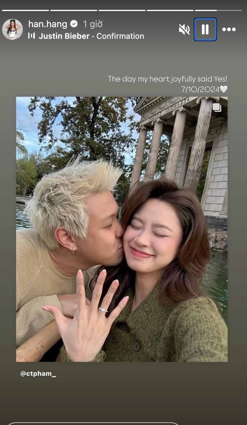 Hàn Hằng tiết lộ đã "say Yes" với Huy Me vào ngày 7/10 năm nay.