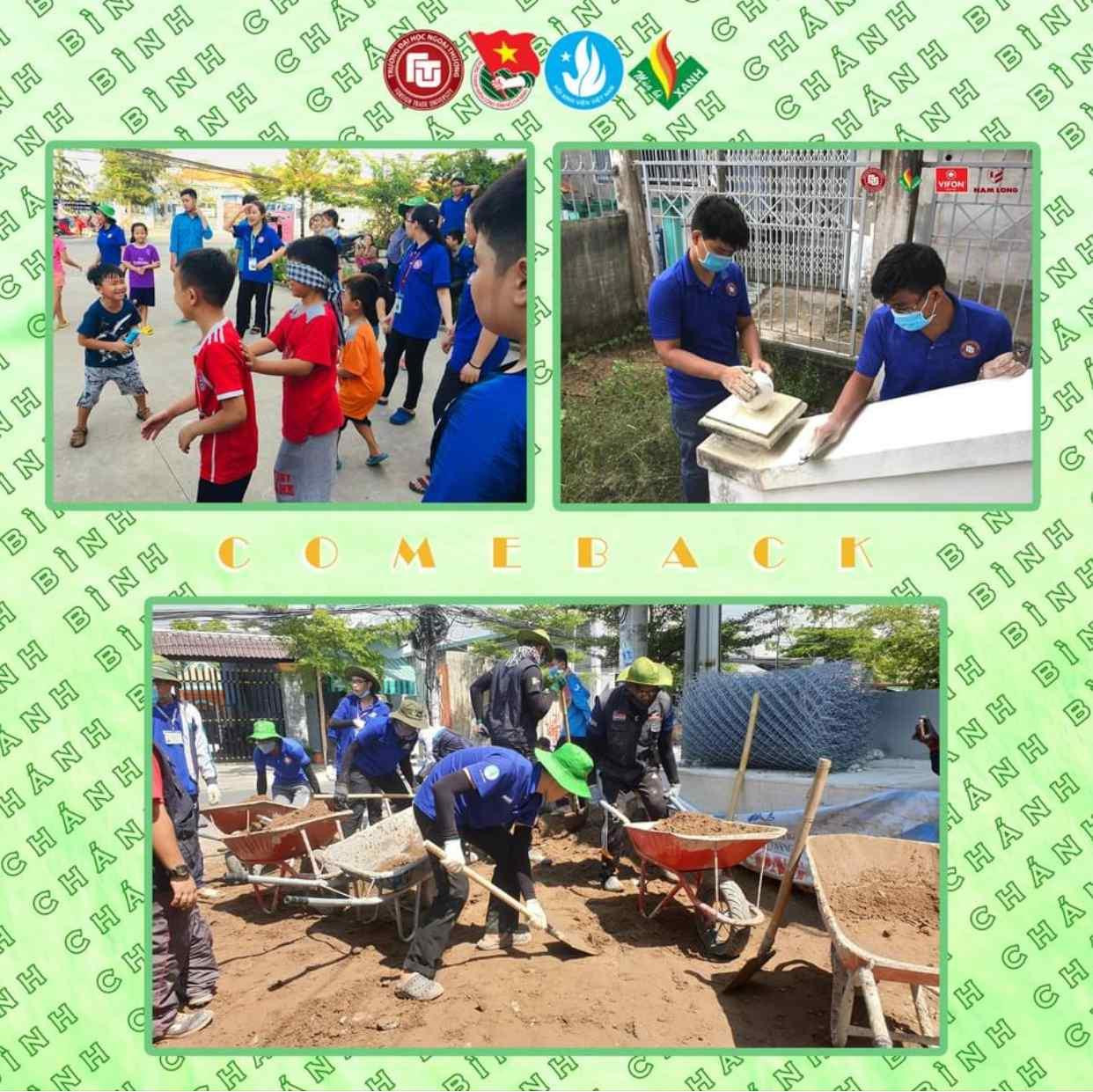 Ảnh: Chiến dịch Mùa hè xanh trường ĐH Ngoại thương CSII tại TP.HCM