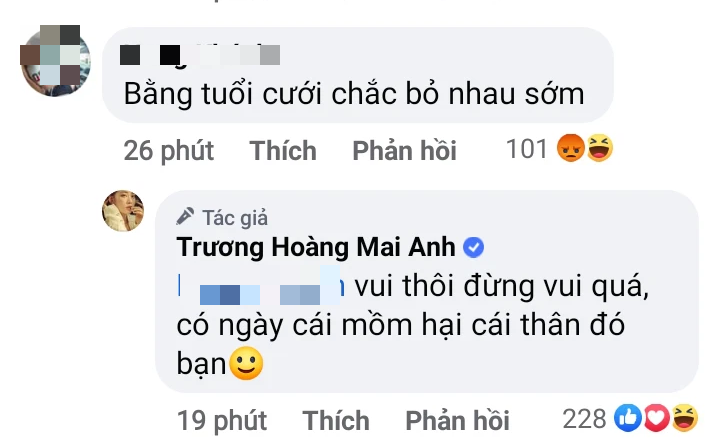 Trước bình luận kém duyên, Trương Hoàng Mai Anh đã có màn đáp trả "đi vào lòng người".