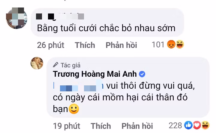 Trước bình luận kém duyên, Trương Hoàng Mai Anh đã có màn đáp trả "đi vào lòng người". Trước bình luận kém duyên, Trương Hoàng Mai Anh đã có màn đáp trả "đi vào lòng người".