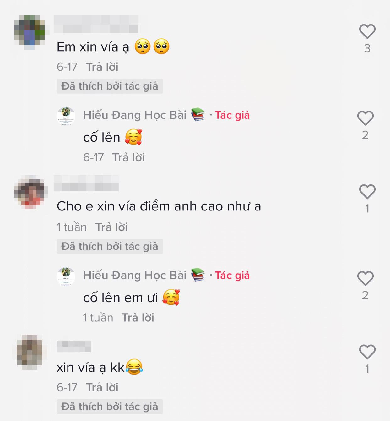 Sĩ tử 2K3 rủ nhau vào "xin vía" từ các tiền bối. (Ảnh chụp màn hình)