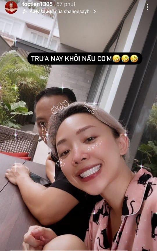 Tóc Tiên thường chia sẻ những khoảnh khắc giản dị, hạnh phúc cùng ông xã Tóc Tiên thường chia sẻ những khoảnh khắc giản dị, hạnh phúc cùng ông xã