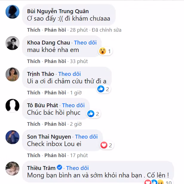 Nhiều bạn bè, đồng nghiệp bày tỏ sự quan tâm dành cho giọng ca "Cảm giác lúc ấy sẽ ra sao"