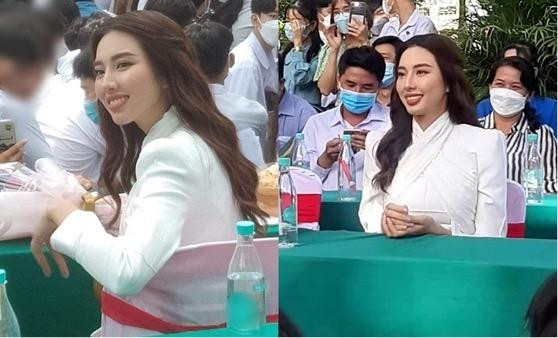 Thuỳ Tiên “ghi điểm” với trang phục trắng thanh lịch khi tham dự sự kiện tại An Giang.