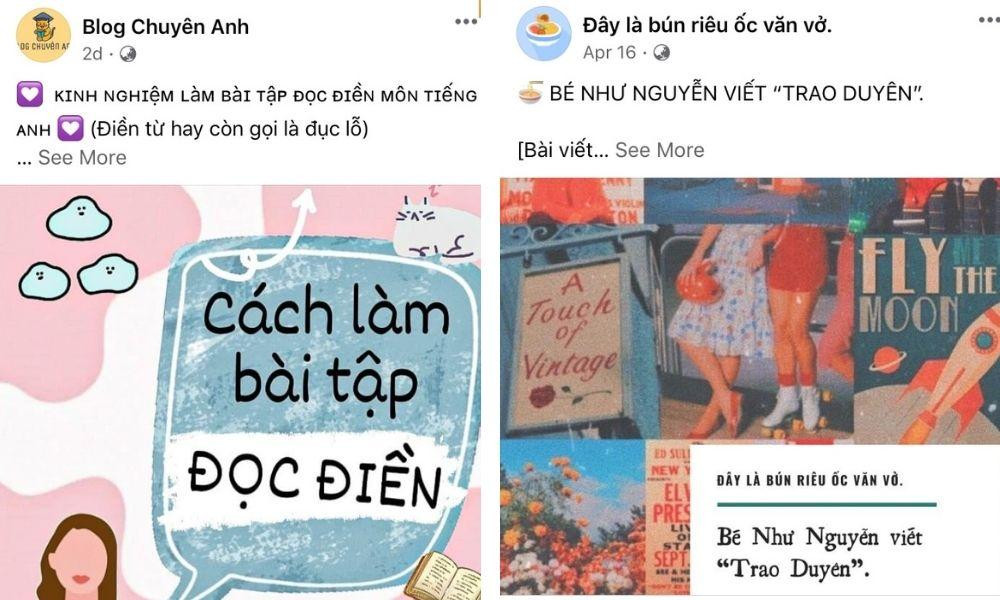 Một số fanpage chia sẻ kiến thức trên facebook thu hút teen.