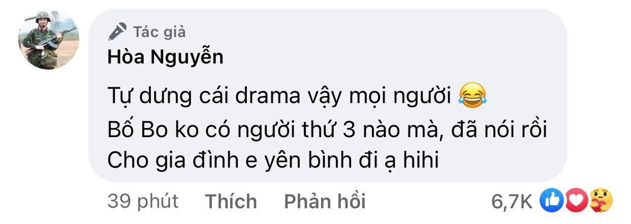 Hòa Minzy chỉ mong gia đình cô được bình yên trong lúc này. Ảnh: FBNV Hòa Minzy chỉ mong gia đình cô được bình yên trong lúc này. Ảnh: FBNV