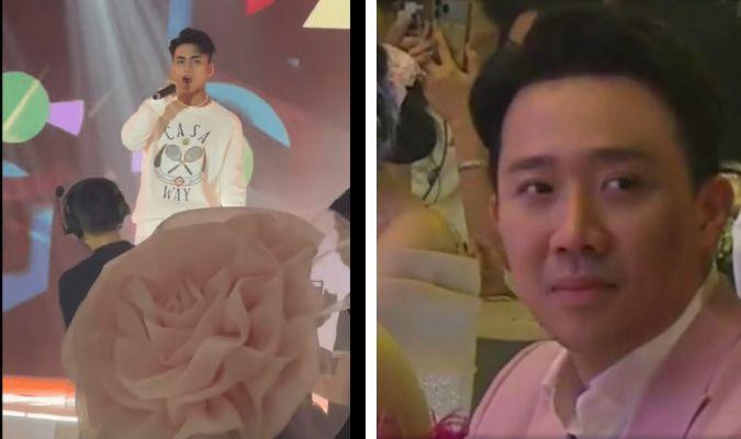 Biểu cảm của Trấn Thành khi chứng kiến màn trình diễn của giọng ca sinh năm 2000 đã làm dấy lên nghi vấn về thái độ của anh dành cho đàn em.