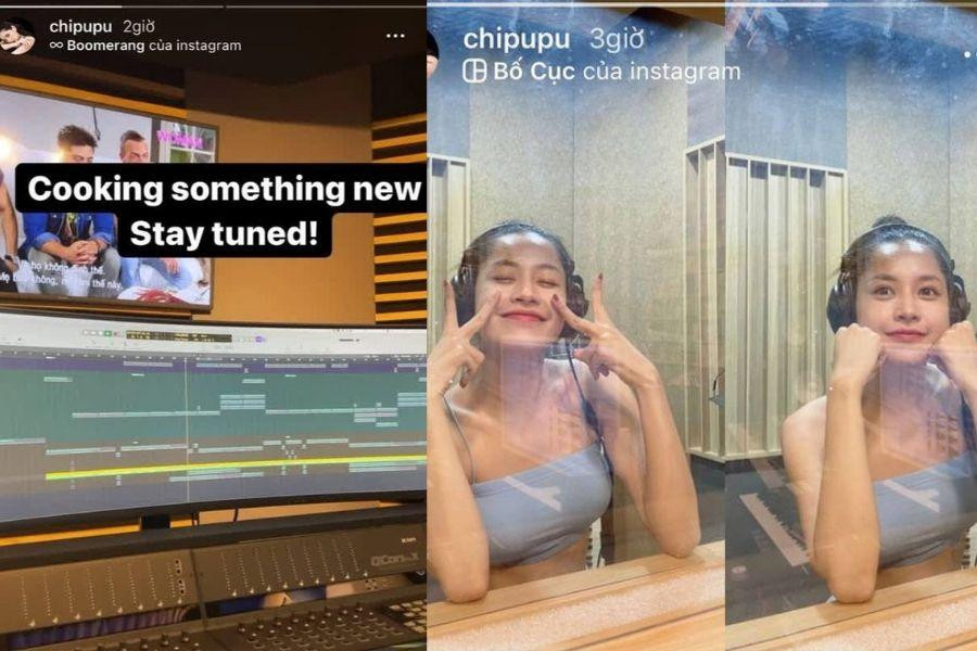 Chi Pu từng gây xôn xao khi chia sẻ ảnh trong phòng thu cách đây không lâu. Chi Pu từng gây xôn xao khi chia sẻ ảnh trong phòng thu cách đây không lâu.