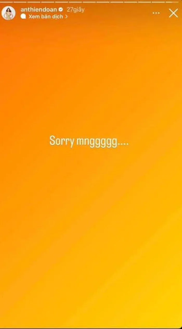 Nàng hậu cũng gửi lời xin lỗi đến người hâm mộ vì những thiếu sót của bản thân.