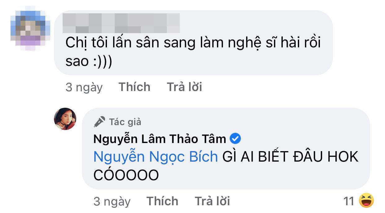 Chẳng những "comment dạo", Thảo Tâm cũng rất chăm chỉ trả lời bình luận của fan. Chẳng những "comment dạo", Thảo Tâm cũng rất chăm chỉ trả lời bình luận của fan.