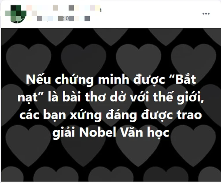 Lời thách thức của tác giả hướng tới những người chỉ trích. Ảnh: FBNV Lời thách thức của tác giả hướng tới những người chỉ trích. Ảnh: FBNV
