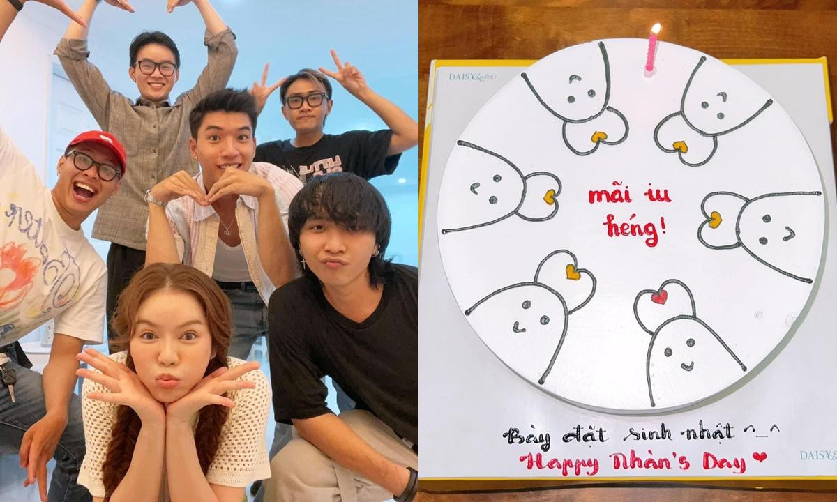 HIEUTHUHAI xuất hiện tại nhà riêng của Lý Nhã Kỳ và chiếc bánh kem "mãi iu" khiến netizen nghi vấn cả hai đang hẹn hò.