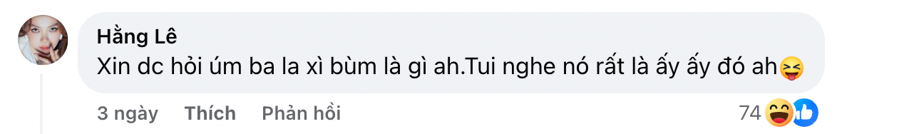Bên dưới bài viết, Chị Đẹp Minh Hằng cũng nhanh chóng bình luận tương tác nhiệt tình.