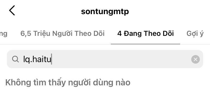 Sơn Tùng đã unfollow Hải Tú sau loạt động thái đổi ảnh đại diện màu đen từng gây hoang mang.
