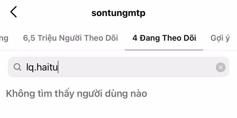 Sơn Tùng đã unfollow Hải Tú sau loạt động thái đổi ảnh đại diện màu đen từng gây hoang mang.
