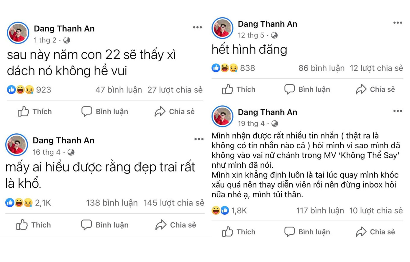 Dù Facebook hay TikTok, Negav vẫn xứng danh "chúa hề mạng xã hội" với loạt trạng thái cực "nhây". Dù Facebook hay TikTok, Negav vẫn xứng danh "chúa hề mạng xã hội" với loạt trạng thái cực "nhây".