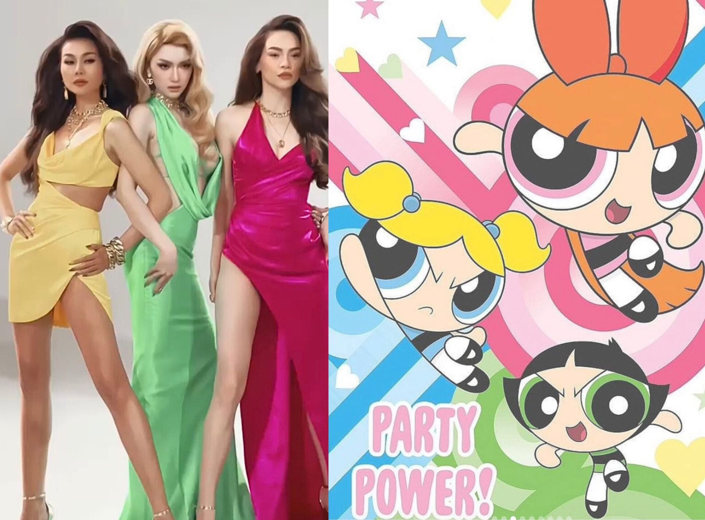 Có ý kiến cho rằng dàn sao nữ đình đám của V-Biz trông giống ba nữ siêu nhân bởi thần thái &quot;ngầu đét&quot; và những màn tạo dáng ấn tượng.